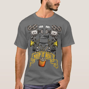 Behalt It Reel Funny Pun Geschenk für Filmmacher u T-Shirt