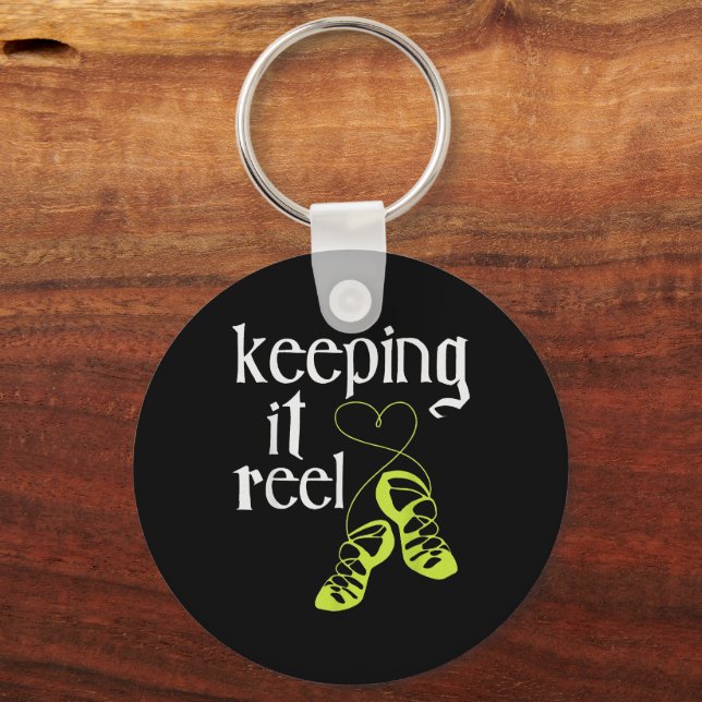 Behalt It Reel Irish Dancer Ceili Reel Tanz Feis Schlüsselanhänger (Vorderseite)