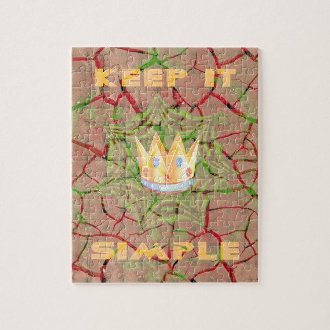 Behalt It Simple: Cracked Earth Royal Clarity Art (Vertikal)
