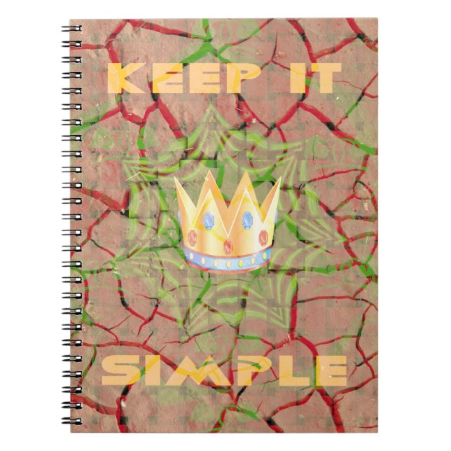 Behalt It Simple: Cracked Earth Royal Clarity Art Notizblock (Vorderseite)