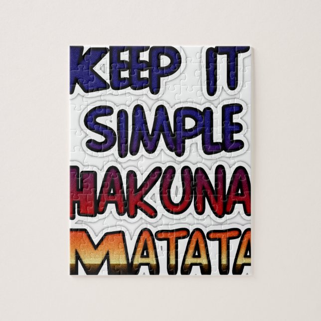 Behalt It Simple Hakuna Matata Art Print (Vertikal)