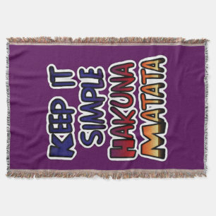 Behalt It Simple Hakuna Matata Art Print Decke