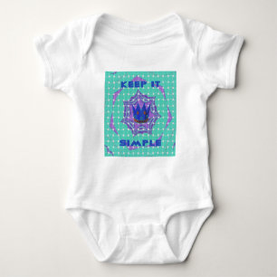 Behalt It Simple: The Royal Clarity Pattern Art Baby Strampler