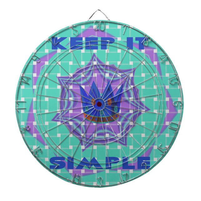 Behalt It Simple: The Royal Clarity Pattern Art Dartscheibe (vorne)