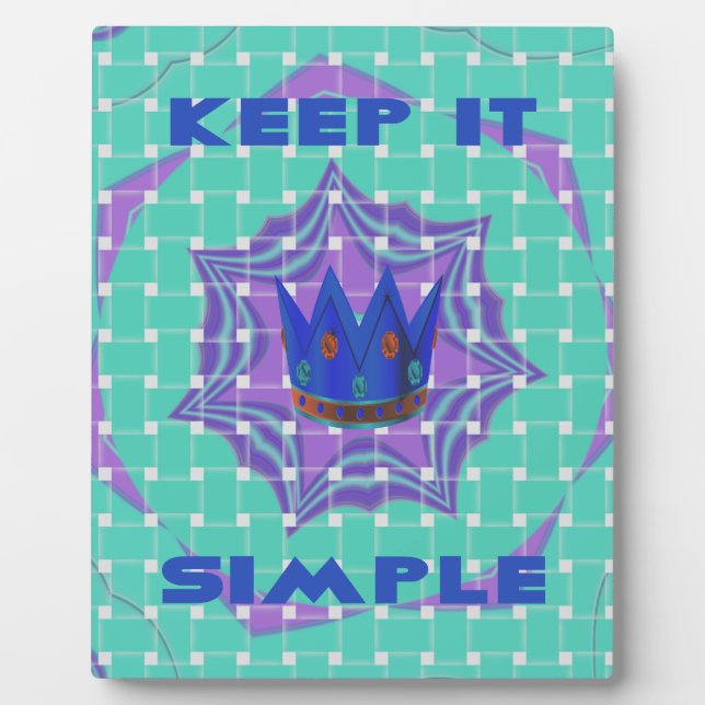 Behalt It Simple: The Royal Clarity Pattern Art Fotoplatte (Vorderseite)