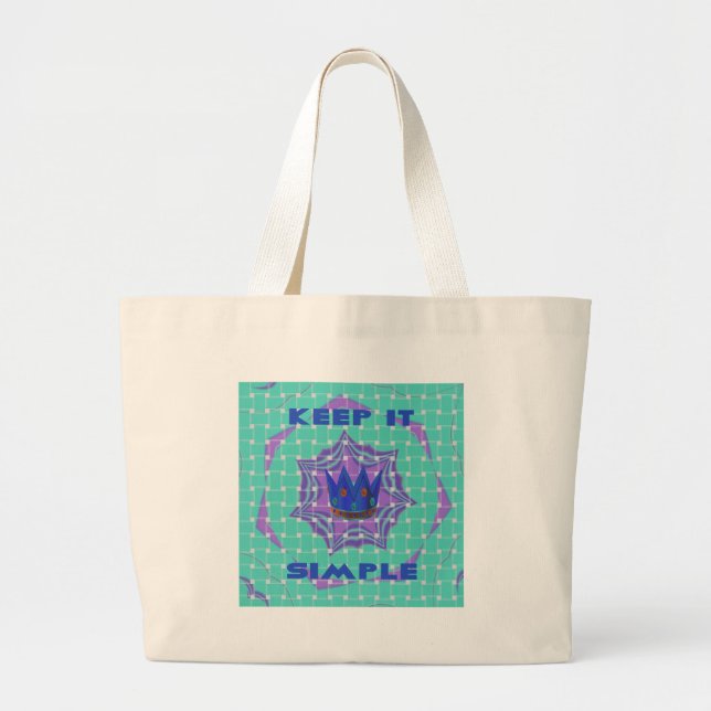Behalt It Simple: The Royal Clarity Pattern Art Jumbo Stoffbeutel (Vorne)