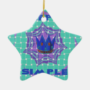 Behalt It Simple: The Royal Clarity Pattern Art Keramik Ornament