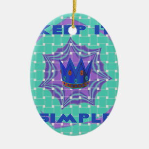 Behalt It Simple: The Royal Clarity Pattern Art Keramikornament
