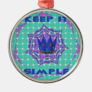 Behalt It Simple: The Royal Clarity Pattern Art Silbernes Ornament
