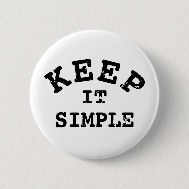 Behalt It Simple Typografy Button (Vorderseite)