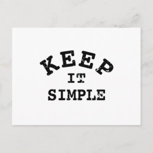 Behalt It Simple Typografy Postkarte