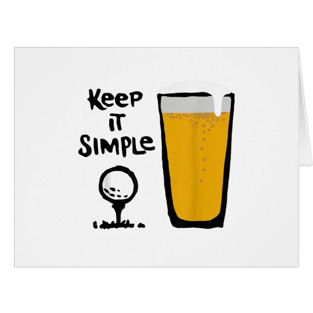 Behalt It Simples Funny Golf Beer (Vorderseite (Horizontal))