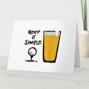 Behalt It Simples Funny Golf Beer Karte