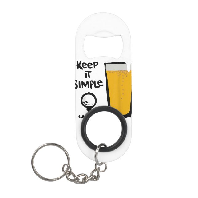 Behalt It Simples Funny Golf Beer Mini Flaschenöffner (Vorderseite)