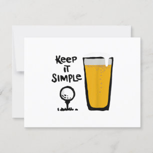 Behalt It Simples Funny Golf Beer RSVP Karte