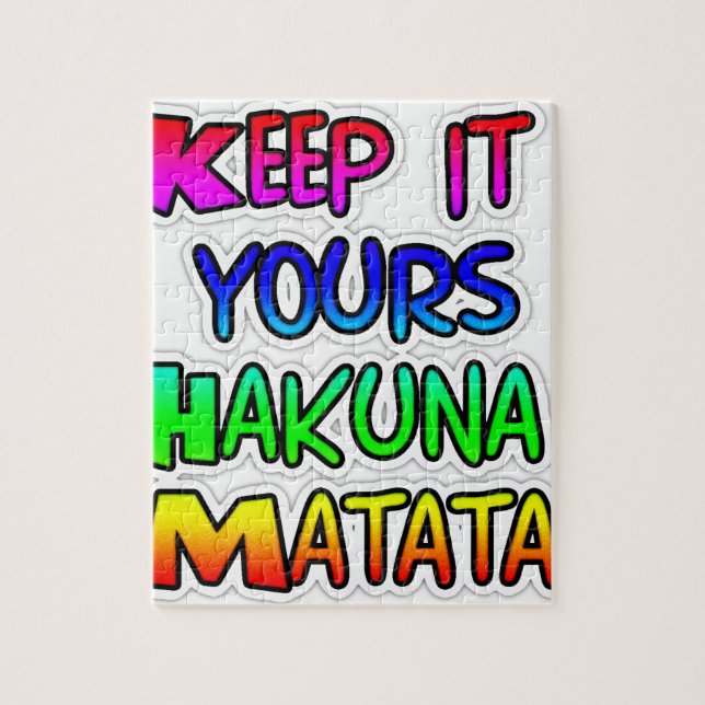 Behalt It Yours Hakuna Matata Art Print (Vertikal)