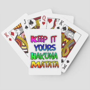 BEHALT IT YOURS Hakuna Matata Geschenke Spielkarten