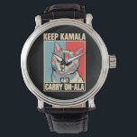 Behalt Kamala und Carry On-A-La LA Kamala Harris Armbanduhr<br><div class="desc">Behalt Kamala und Carry On-A-La LA Kamala Harris</div>