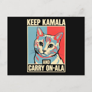 Behalt Kamala und Carry On-A-La LA Kamala Harris Postkarte