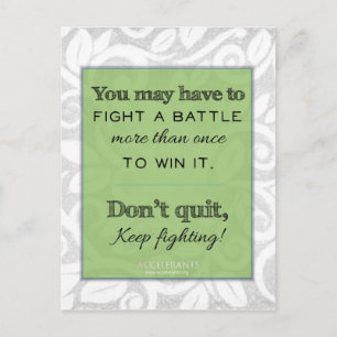 Behalt kämpfen! Gott ist bei dir! Postkarte