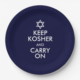 Behalt Kosher und Carry On Pappteller