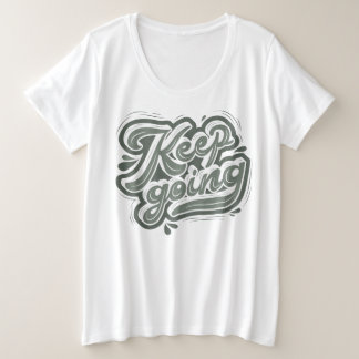 Behalt l sage green mit weiß l modern trendy große größe T-Shirt