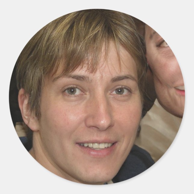 Behalt Lächeln Runder Aufkleber (Vorderseite)