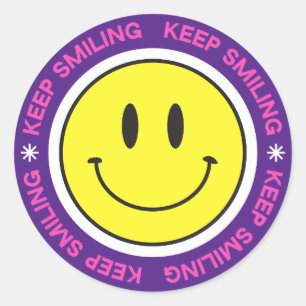 Behalt Lächeln Runder Aufkleber
