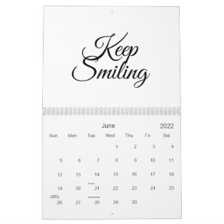 Behalt lächeln, so tun, als wäre es nicht Montag Kalender