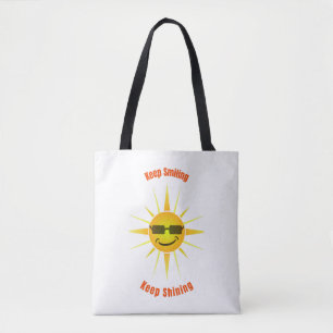Behalt Lächeln und Behalt Shining Tote Bag Tasche
