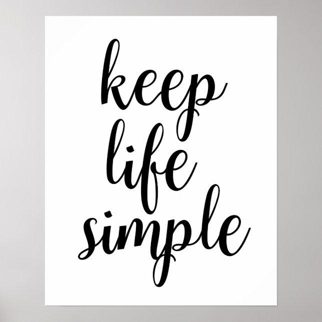 Behalt Life Simple Poster (Vorne)