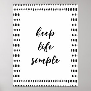 Behalt Life Simple Poster