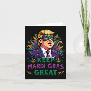 Behalt Mardi Gras Great Funny Trump 2025 Karneval  Karte