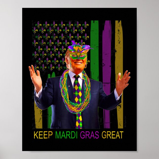 Behalt Mardi Gras Great Funny Trump Mardi Gras 202 Poster (Vorne)