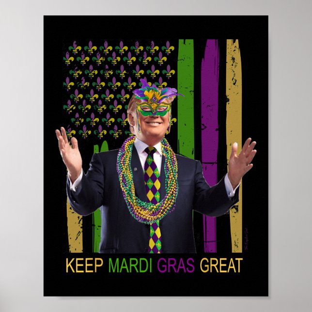 Behalt Mardi Gras Great Funny Trump Mardi Gras 202 Poster (Vorne)