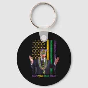 Behalt Mardi Gras Great Funny Trump Mardi Gras 202 Schlüsselanhänger