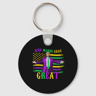 Behalt Mardi Gras Great Funny Trump Mardi Gras 202 Schlüsselanhänger