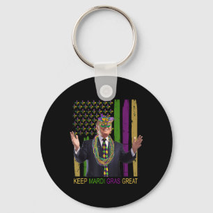 Behalt Mardi Gras Great Funny Trump Mardi Gras 202 Schlüsselanhänger