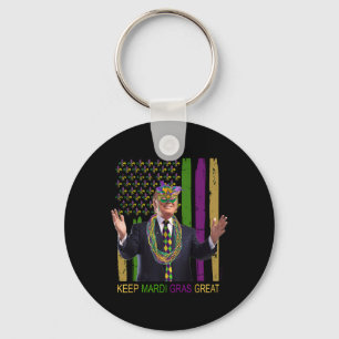 Behalt Mardi Gras Great Funny Trump Mardi Gras 202 Schlüsselanhänger