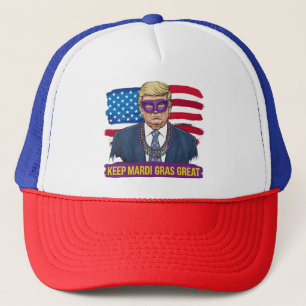 Behalt Mardi Gras Great Funny Trump Mardi Gras 202 Truckerkappe