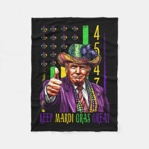 Behalt Mardi Gras Great Funny Trump Mardi Gras 45 Fleecedecke