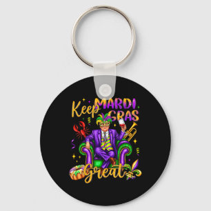 Behalt Mardi Gras Große Karnevalsumgebung Funny Tr Schlüsselanhänger