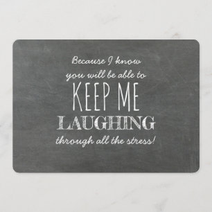 Behalt Me Laughing Funny Bridesmaid Vorschlag Einladung