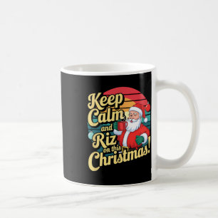 Behalt mit Santa Cla an diesem Weihnachten Ruhe un Kaffeetasse