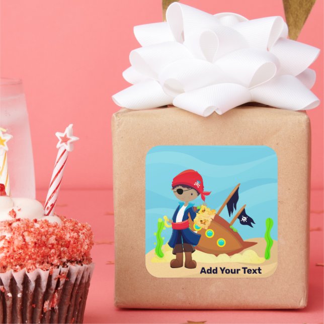 Behalt oder gestalten Sie Ihren eigenen Vierkantau Quadratischer Aufkleber (Party)