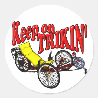 Behalt on Trikin' Runder Aufkleber