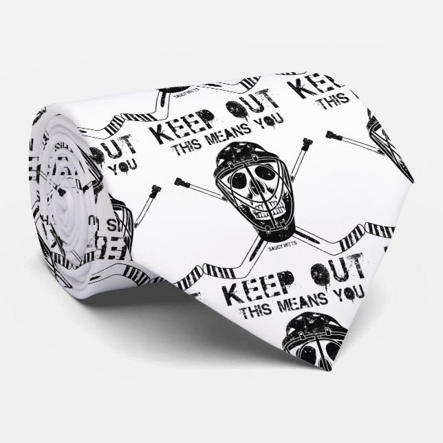 Behalt Out - Hockey Goalie Krawatte (Gerollt)