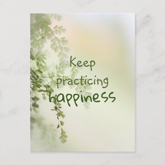 Behalt-Praxis-Glück / Inspiration Zitat Postkarte (Vorderseite)