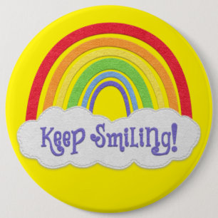 BEHALT RAUCHEN! Felt Look Rainbow Button