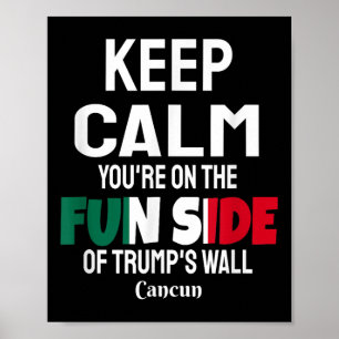 Behalt Ruhe auf der lustigen Seite der Trumps-Maue Poster